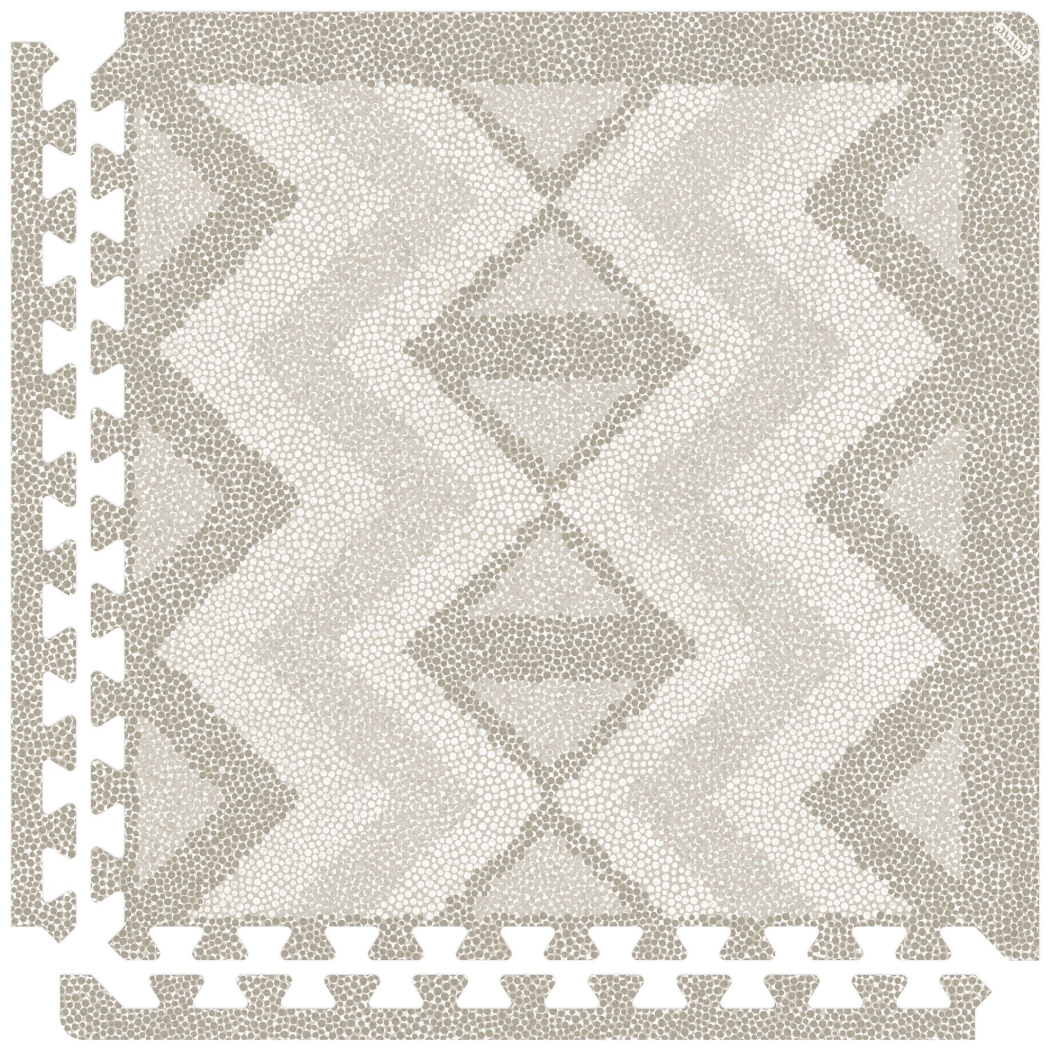 フォームプレイマット - Kilim - Feather Gray (つなげてひろがる)